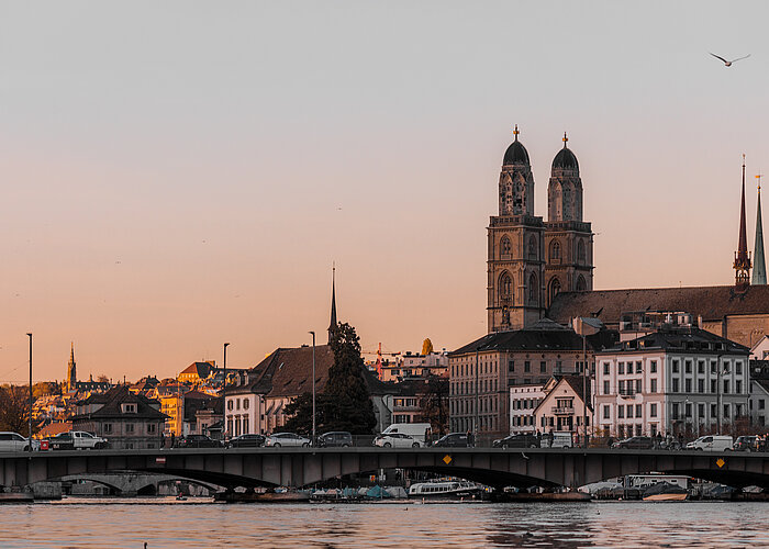 Zürich im Sonnenuntergang