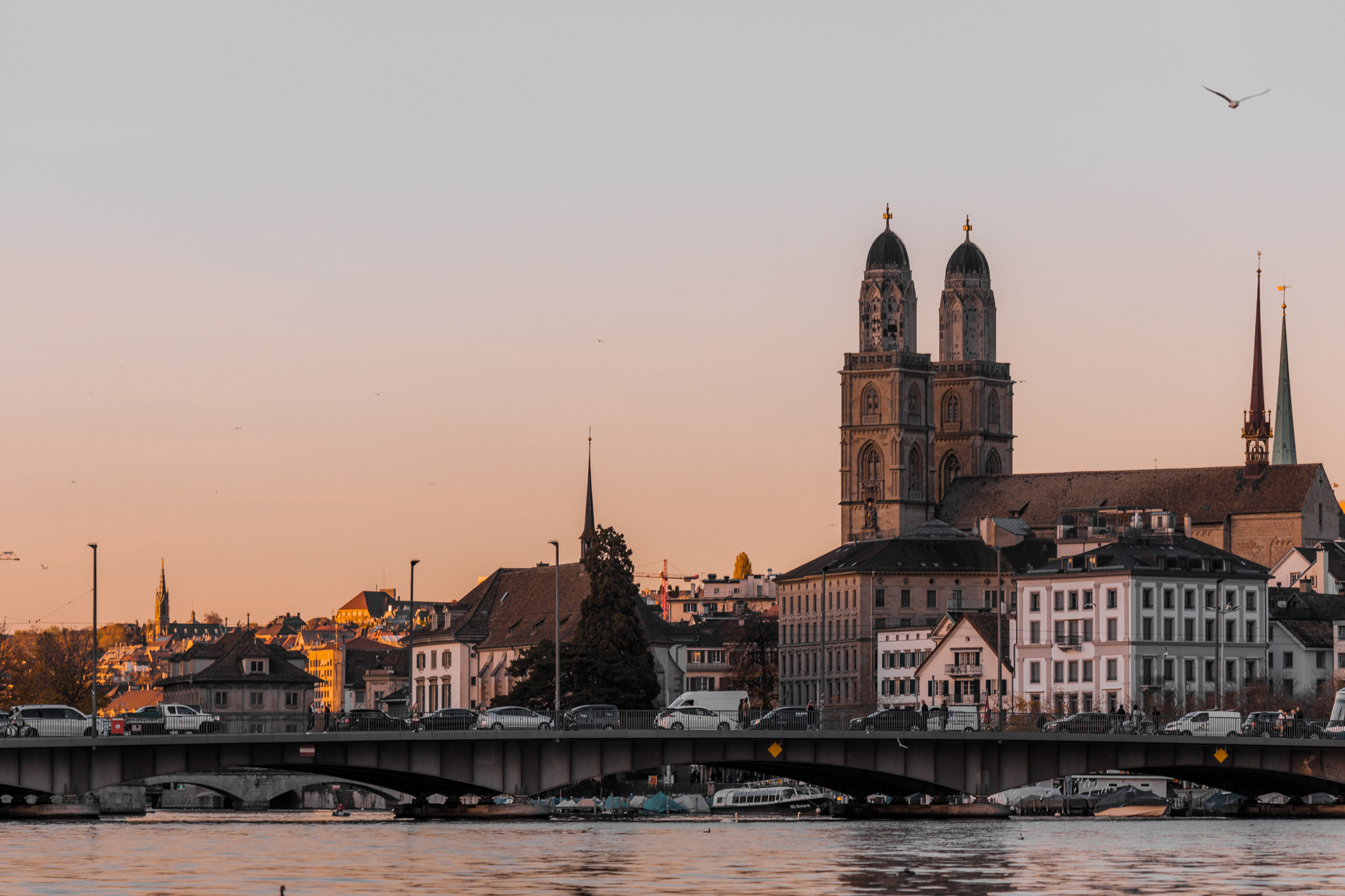 Zürich im Sonnenuntergang